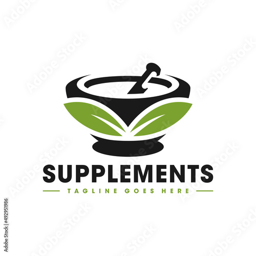 supplement illustration logo design