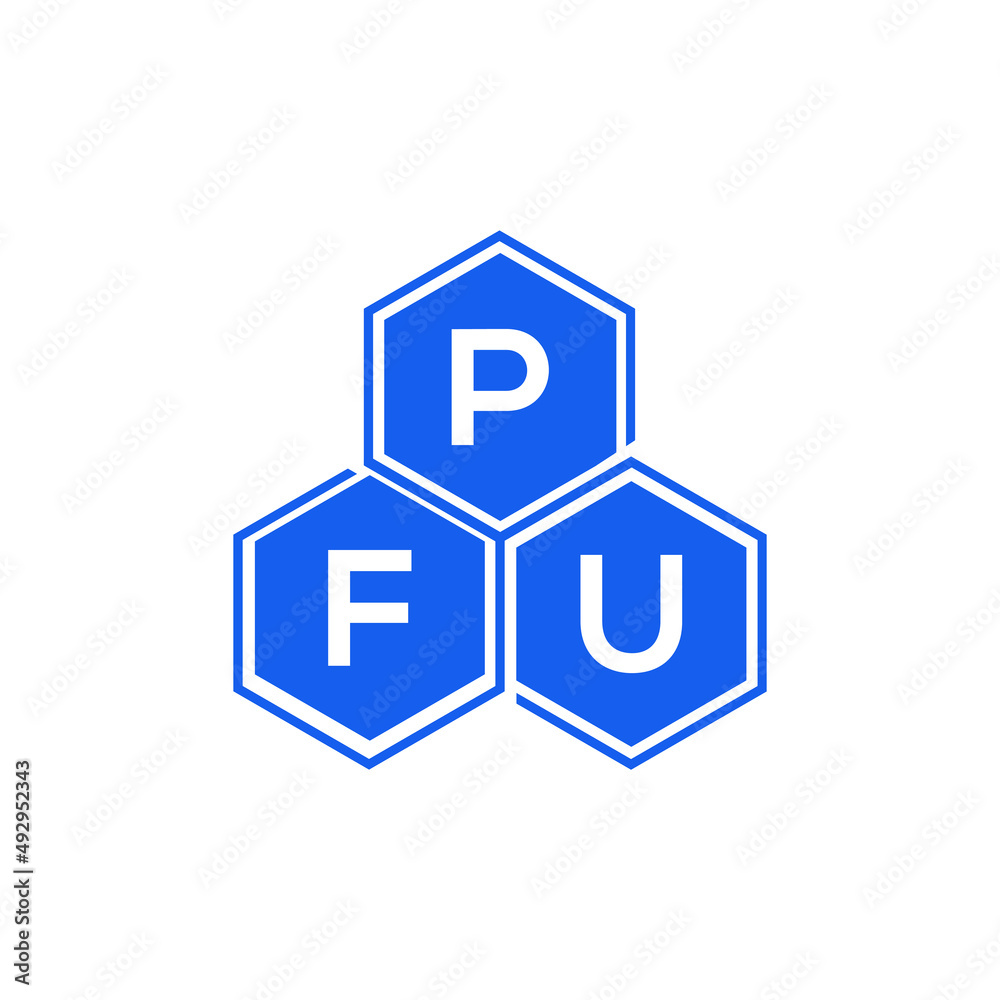 PFU letter logo design on White background. PFU creative initials letter logo concept. PFU letter design. PFU letter logo design on White background. PFU creative initials letter logo concept. PFU letter design.