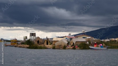 View Of The Floating Reed Islands Of The Uru Indigenous People (Lake Titicaca) photo