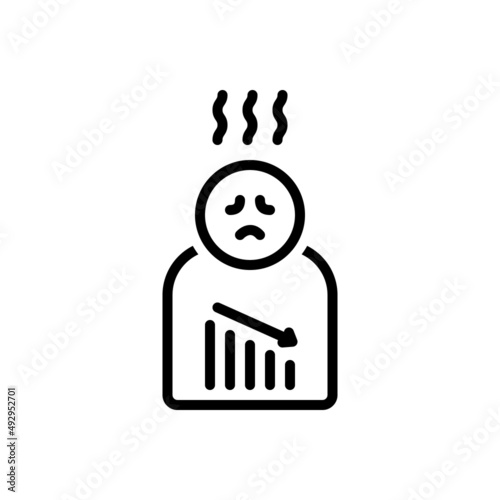 Black line icon for pale
