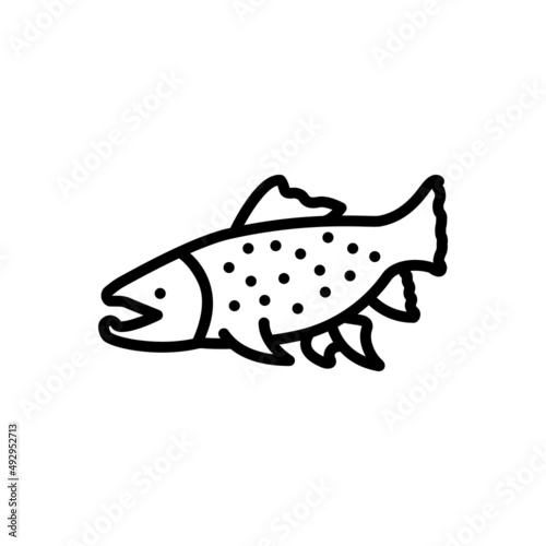 Black line icon for char 