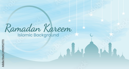 Islamic background happy month of ramadan kareem