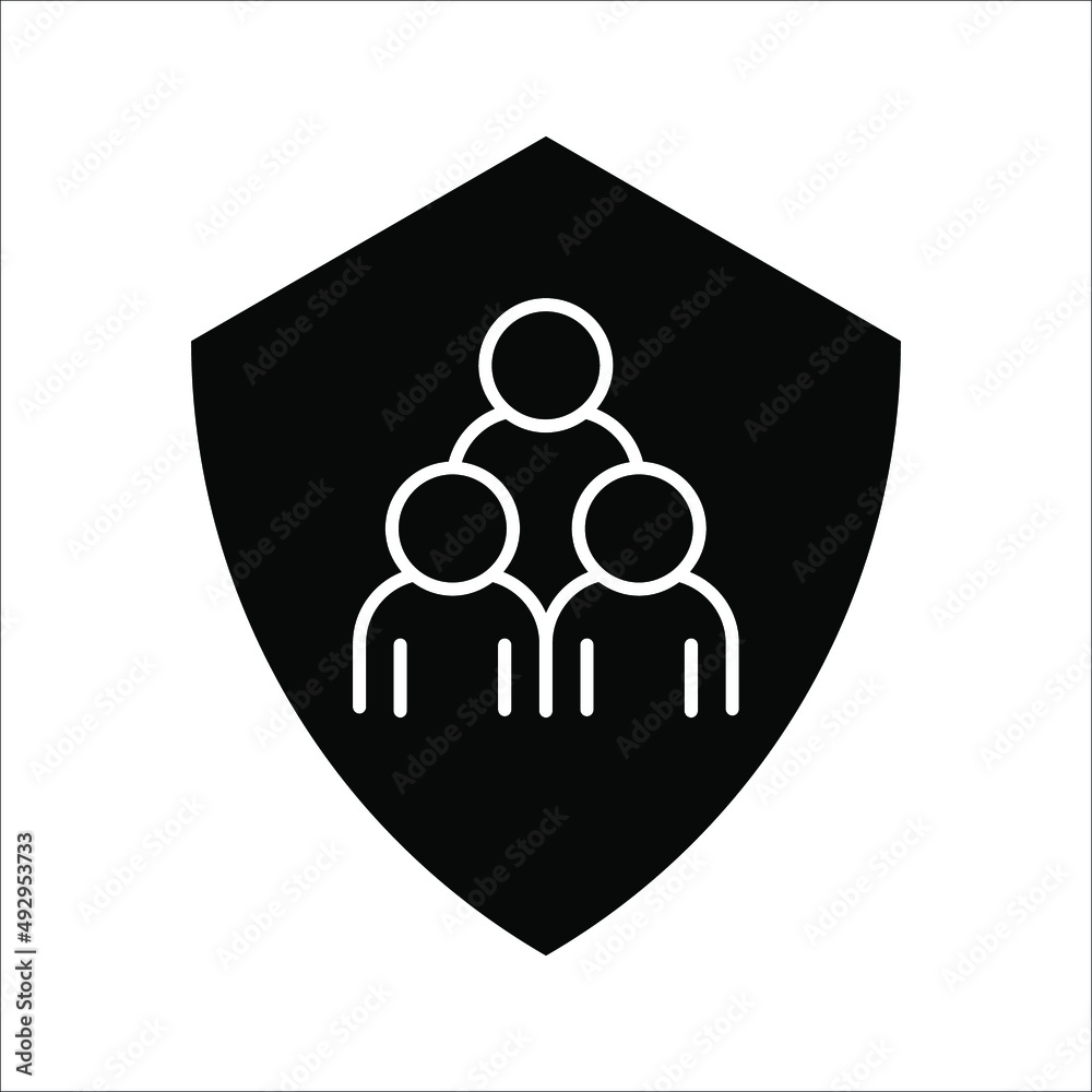 Business people icon, An inclusive workplace. Employee’s Protection Filled Outline icon vector illustration on white background Business people icon, An inclusive workplace. Employee’s Protection Filled Outline icon vector illustration on white background