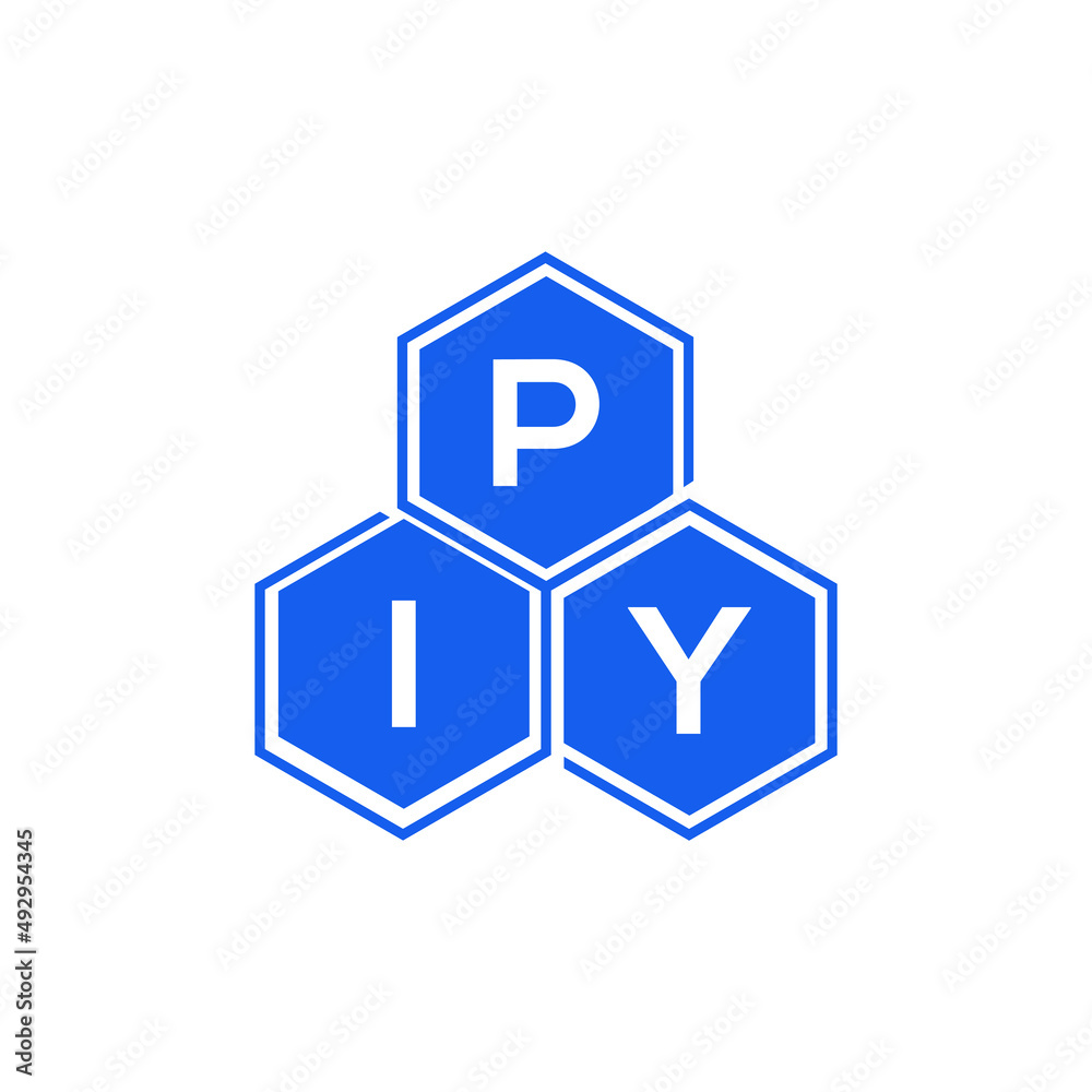PIY letter logo design on White background. PIY creative initials letter logo concept. PIY letter design. 