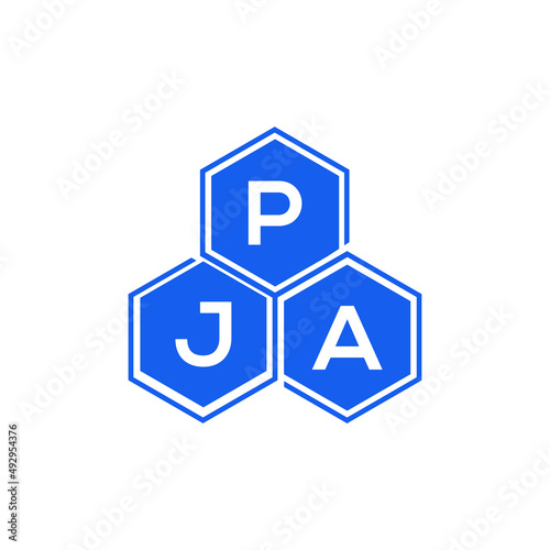 PJA letter logo design on White background. PJA creative initials letter logo concept. PJA letter design. 