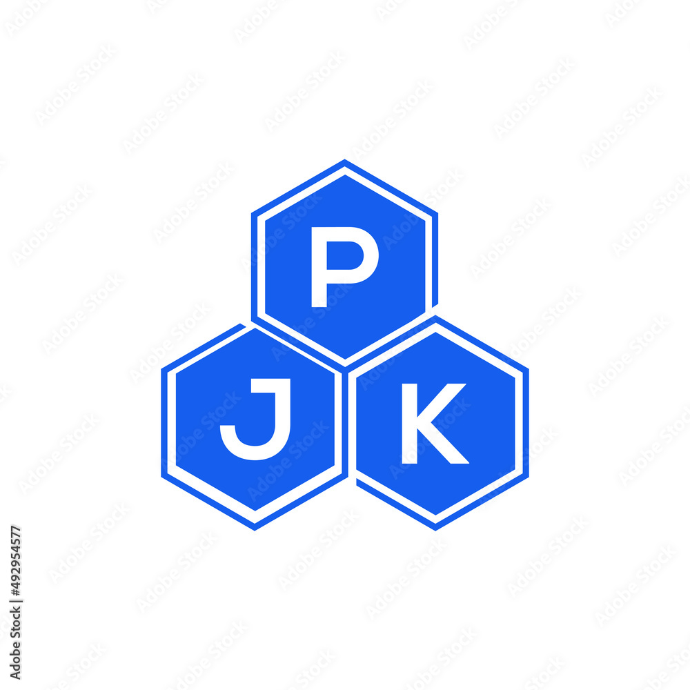 PJK letter logo design on White background. PJK creative initials letter logo concept. PJK letter design. 
