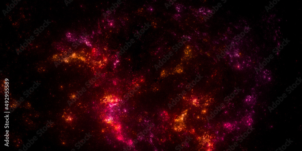 Fototapeta premium Banner Star field background . Starry outer space background texture . Colorful Starry Night Sky Outer Space background. 3D illustration 