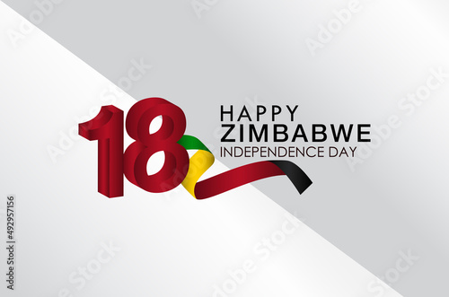 Happy Zimbabwe Independence Day Celebration Vector Template Design Illustration
