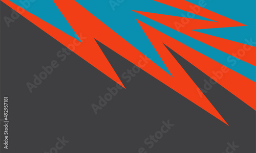 Simple background with gradient and colorful zigzag pattern and with some copy space area