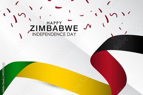 Happy Zimbabwe Independence Day Celebration Vector Template Design Illustration