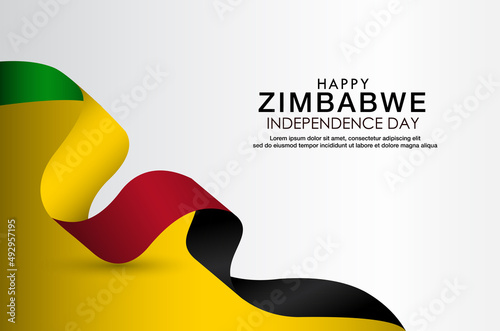 Happy Zimbabwe Independence Day Celebration Vector Template Design Illustration