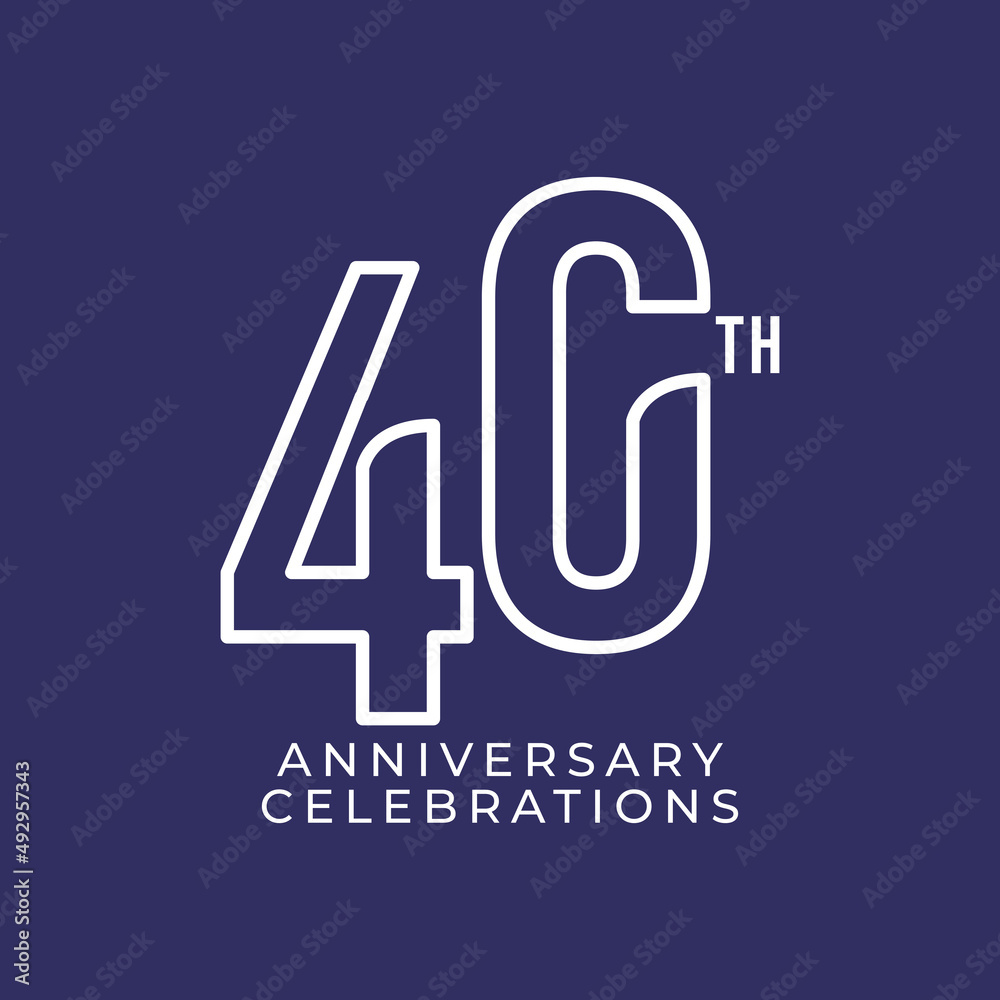 40 Th Anniversary Celebration Vector Template Design Illustration 40 Th Anniversary Celebration Vector Template Design Illustration