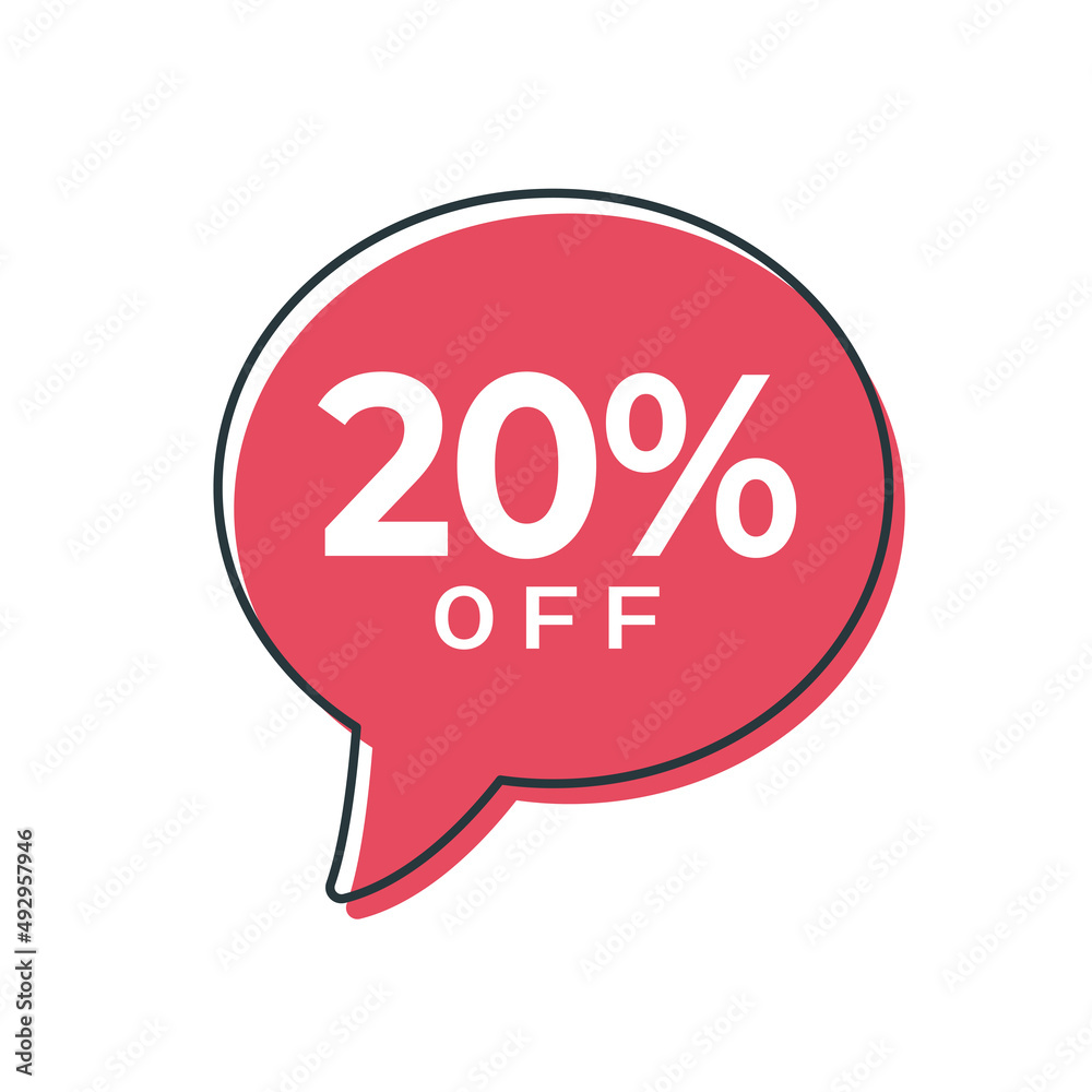 Discount up to 20% off Vector Template Design Illustration Discount up to 20% off Vector Template Design Illustration