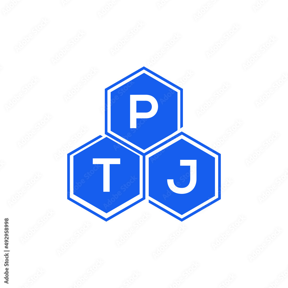 PTJ letter logo design on White background. PTJ creative initials letter logo concept. PTJ letter design. PTJ letter logo design on White background. PTJ creative initials letter logo concept. PTJ letter design.