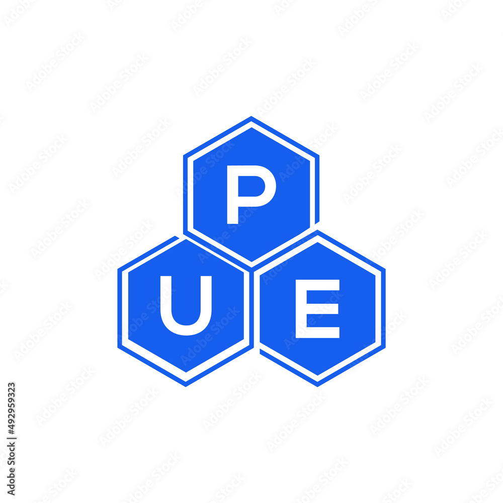 PUE letter logo design on White background. PUE creative initials letter logo concept. PUE letter design. PUE letter logo design on White background. PUE creative initials letter logo concept. PUE letter design.