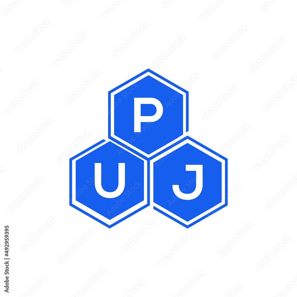 PUJ letter logo design on black background. PUJ creative initials letter logo concept. PUJ letter design. PUJ letter logo design on black background. PUJ creative initials letter logo concept. PUJ letter design.