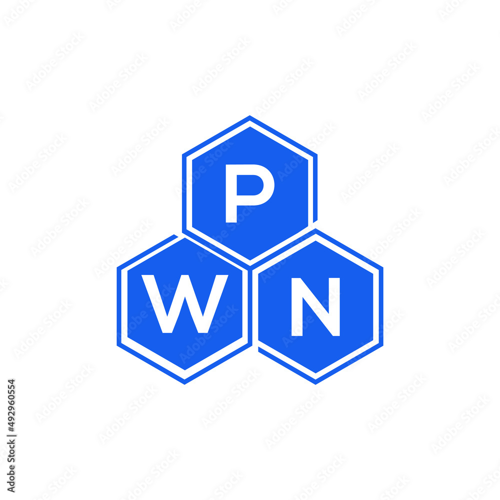 PWN letter logo design on White background. PWN creative initials letter logo concept. PWN letter design. PWN letter logo design on White background. PWN creative initials letter logo concept. PWN letter design.