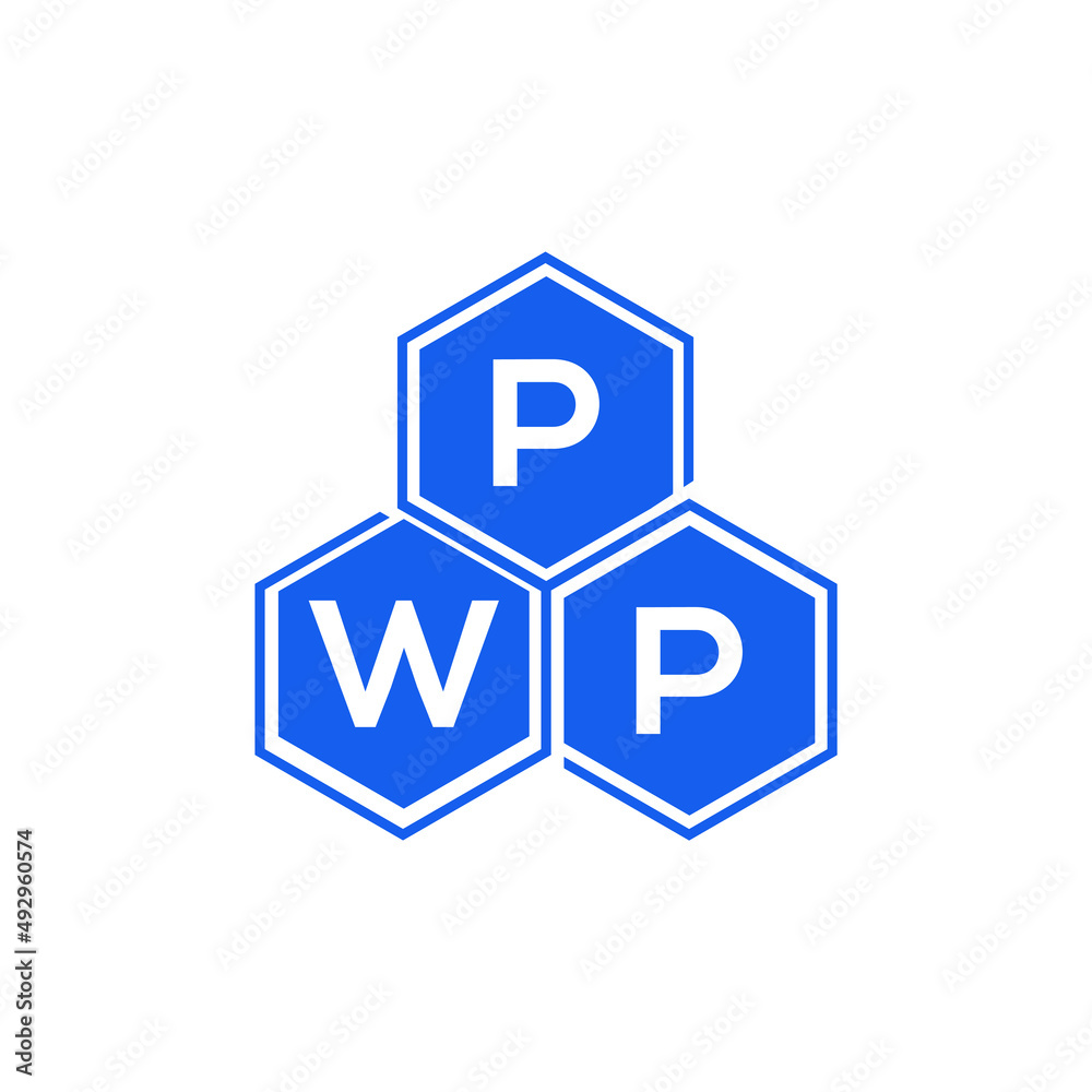 PWP letter logo design on White background. PWP creative initials letter logo concept. PWP letter design. 