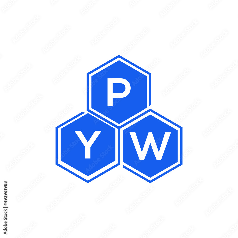 PYW letter logo design on White background. PYW creative initials letter logo concept. PYW letter design. PYW letter logo design on White background. PYW creative initials letter logo concept. PYW letter design.