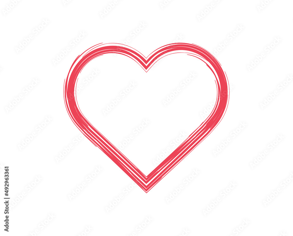 Heart icon on white background. Love icon for web site. Vector illustration
