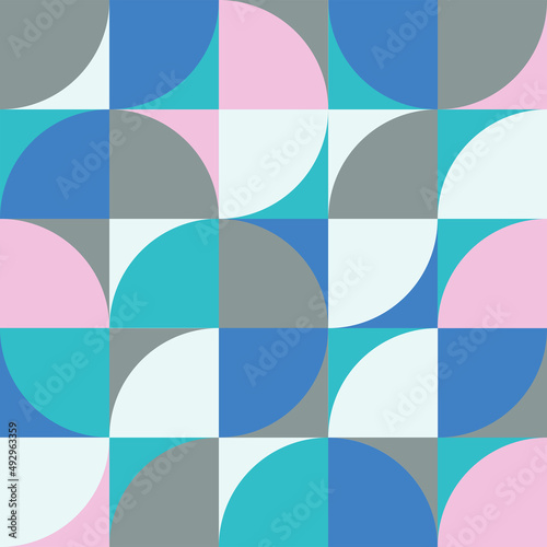 Abstract geometric background. Scandinavian artwork pattern. Geometry minimalistic composition template. Design for banner, flyers, print, poster, wallpaper. Vector illustration.