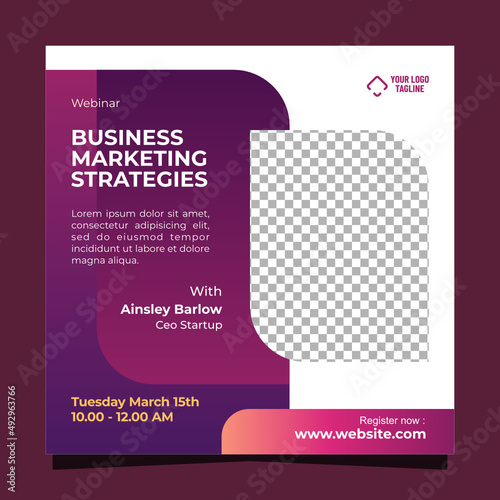 Webinar business marketing social media template design