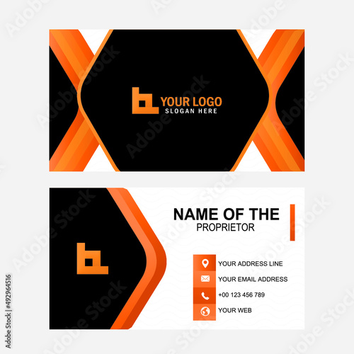 orange business card design