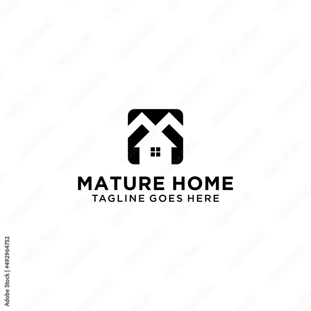 M home logo design vector M home logo design vector