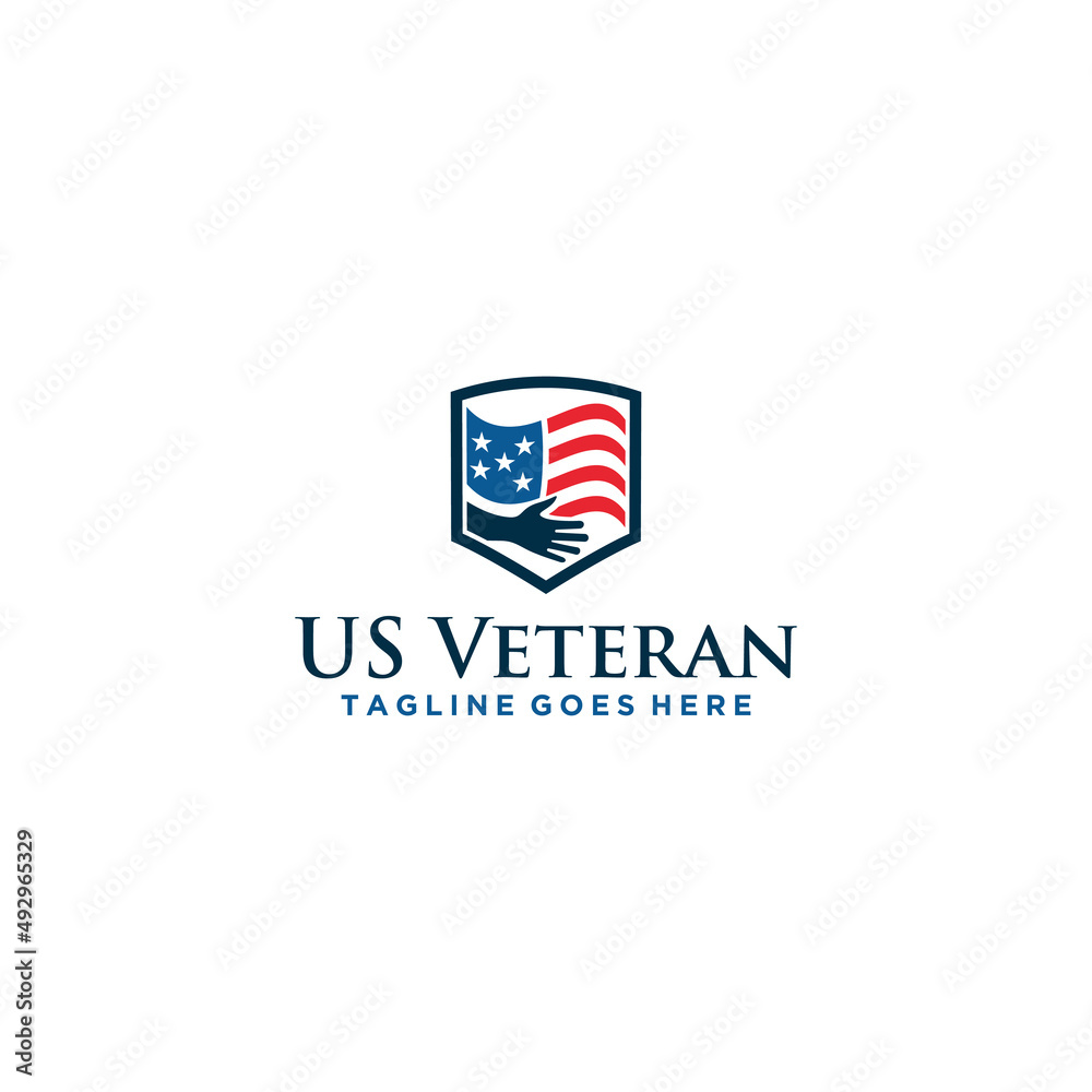 American Flag Emblem logo design American Flag Emblem logo design