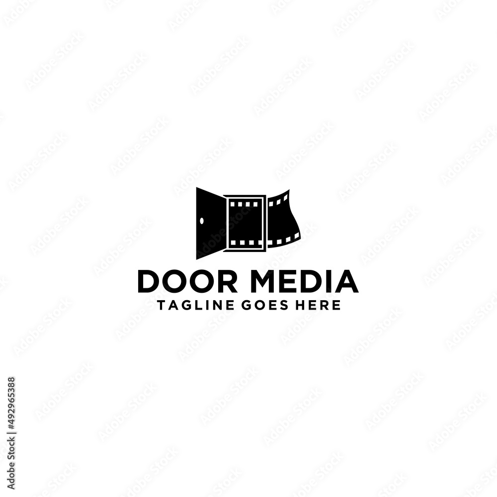 Open dor media and entertainment logo sign design template Open dor media and entertainment logo sign design template