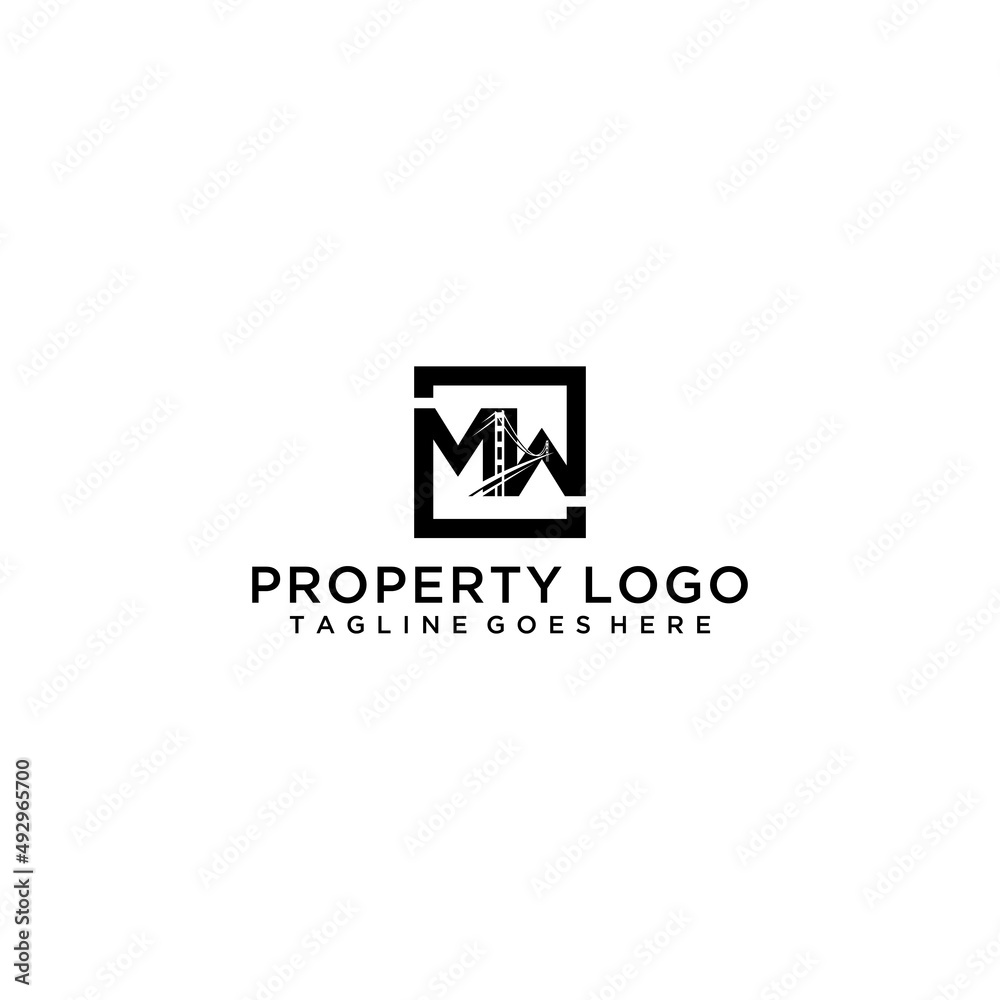 MW lettering with bridge for your logo design
MW lettering with bridge for your logo design