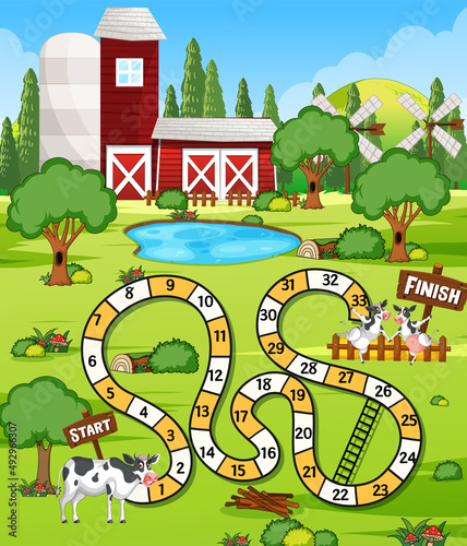 A farm boardgame template