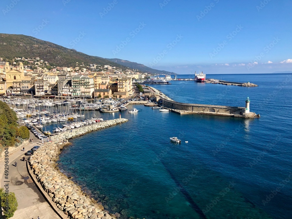 view of the old port (Bastia, Corsica)