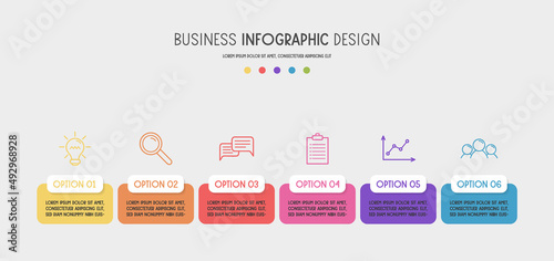 Infograph with business elements. Diagram design. Vector