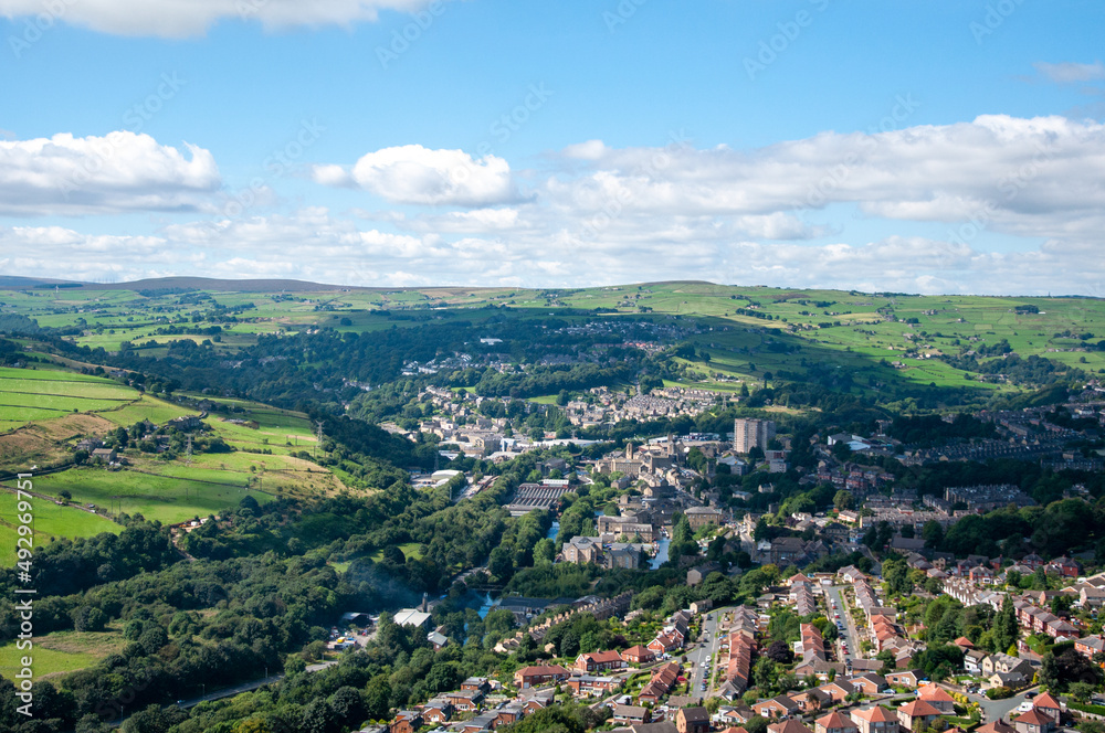View of Sowerby Bridge in the heart of West Yorkshire, also referred to as Happy Valley. View of Sowerby Bridge in the heart of West Yorkshire, also referred to as Happy Valley.