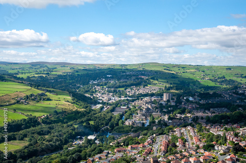 View of Sowerby Bridge in the heart of West Yorkshire  also referred to as Happy Valley.
