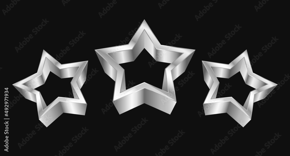 Three silver stars for rating