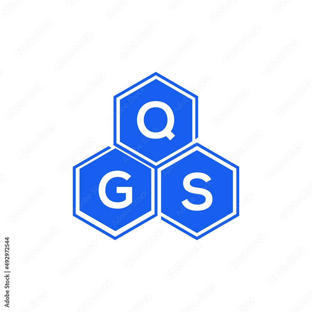 QGS letter logo design on black background. QGS creative initials letter logo concept. QGS letter design. QGS letter logo design on black background. QGS creative initials letter logo concept. QGS letter design.