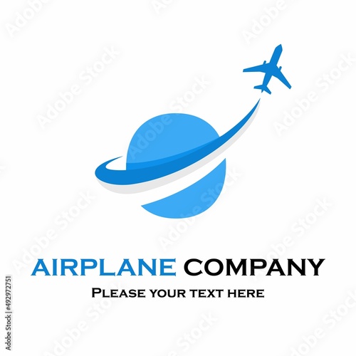 Letter o with plane vector logo. Suitable for travel,transportation, agency, brand, corporate etc