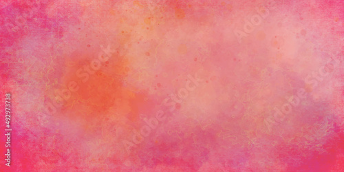 Watercolor background pink painting with distressed texture and marbled grunge, Colorful abstract background with space for text or image © MdLothfor