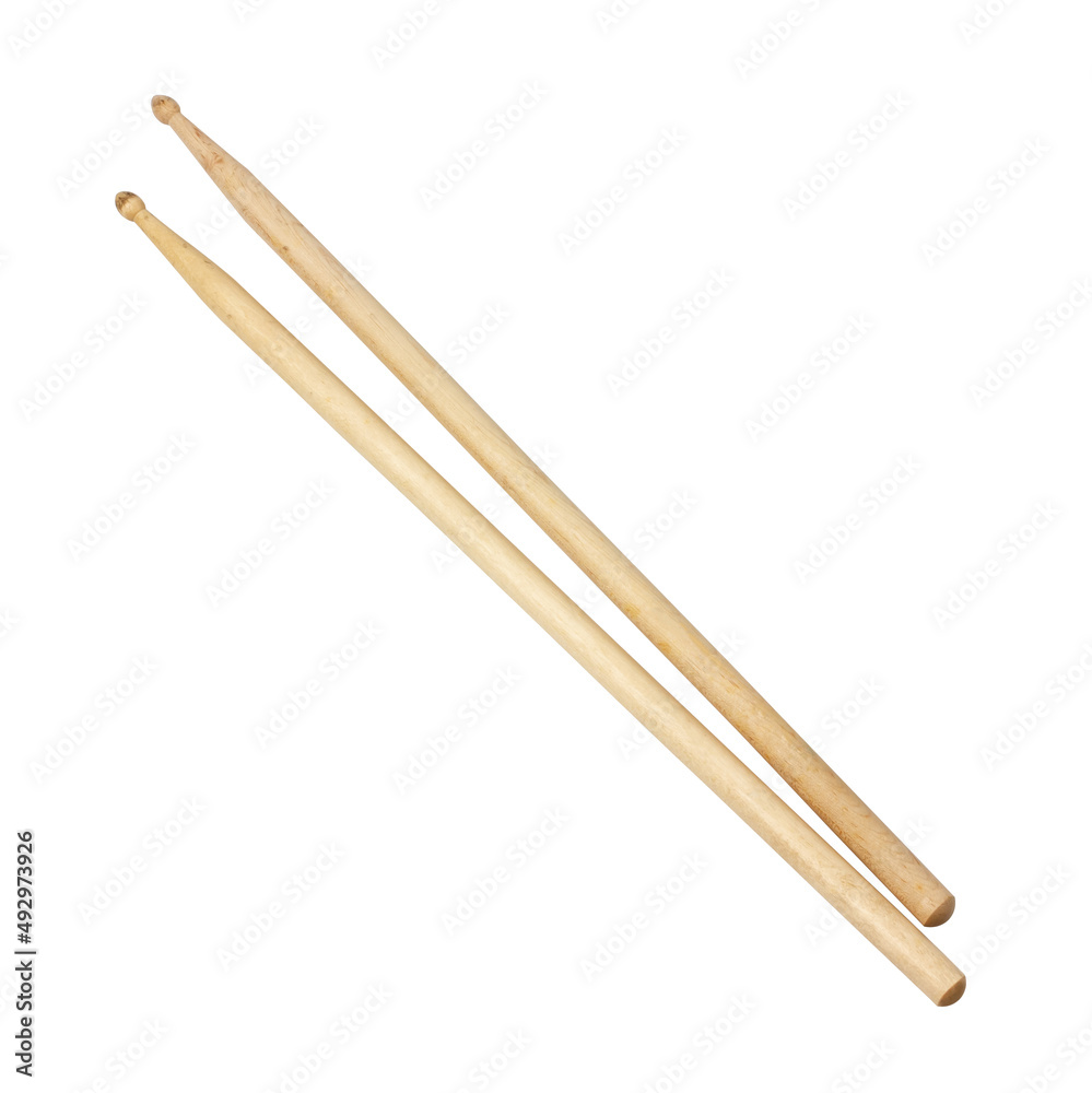 Drum sticks on a white background. Isolated object. Drum sticks on a white background. Isolated object.