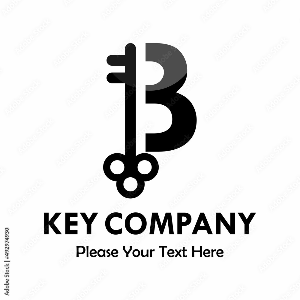 letter b with key logo template illustration. you can change the color. suitable for key company letter b with key logo template illustration. you can change the color. suitable for key company