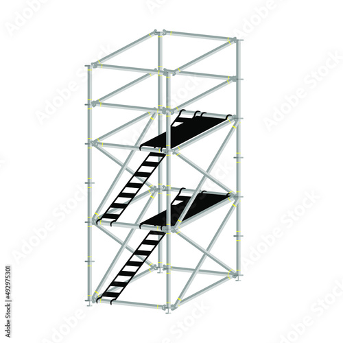 scaffolding on a white background.