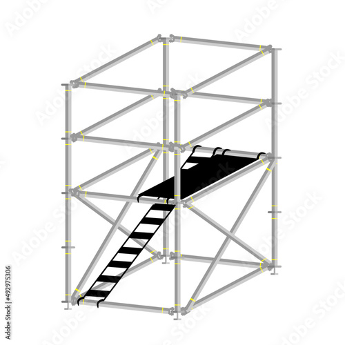 scaffolding on a white background.