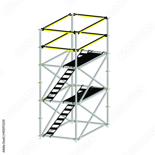 scaffolding on a white background.
