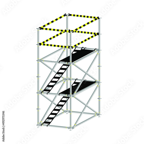 scaffolding on a white background.
