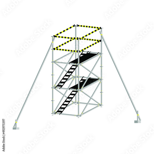 scaffolding on a white background.