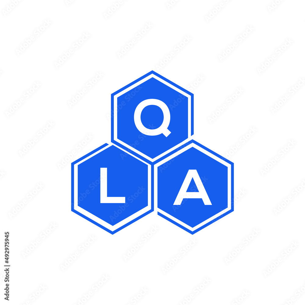 QLA letter logo design on black background. QLA creative initials letter logo concept. QLA letter design. QLA letter logo design on black background. QLA creative initials letter logo concept. QLA letter design.