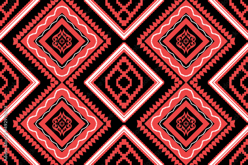 Geometric ethnic oriental traditional pattern.Figure tribal embroidery style.Design for wallpaper,clothing,wrapping,fabric,vector illustration