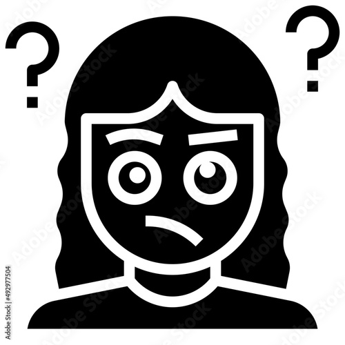 THINKING glyph icon,linear,outline,graphic,illustration